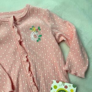 Embroidered Zipper Footies